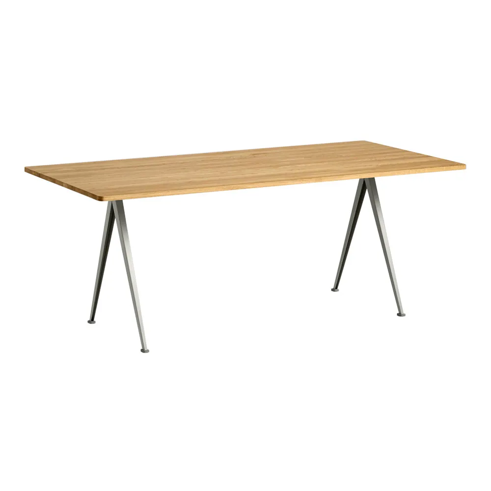 Pyramid 02 table 85x190 cm beige powder coated steel - 1