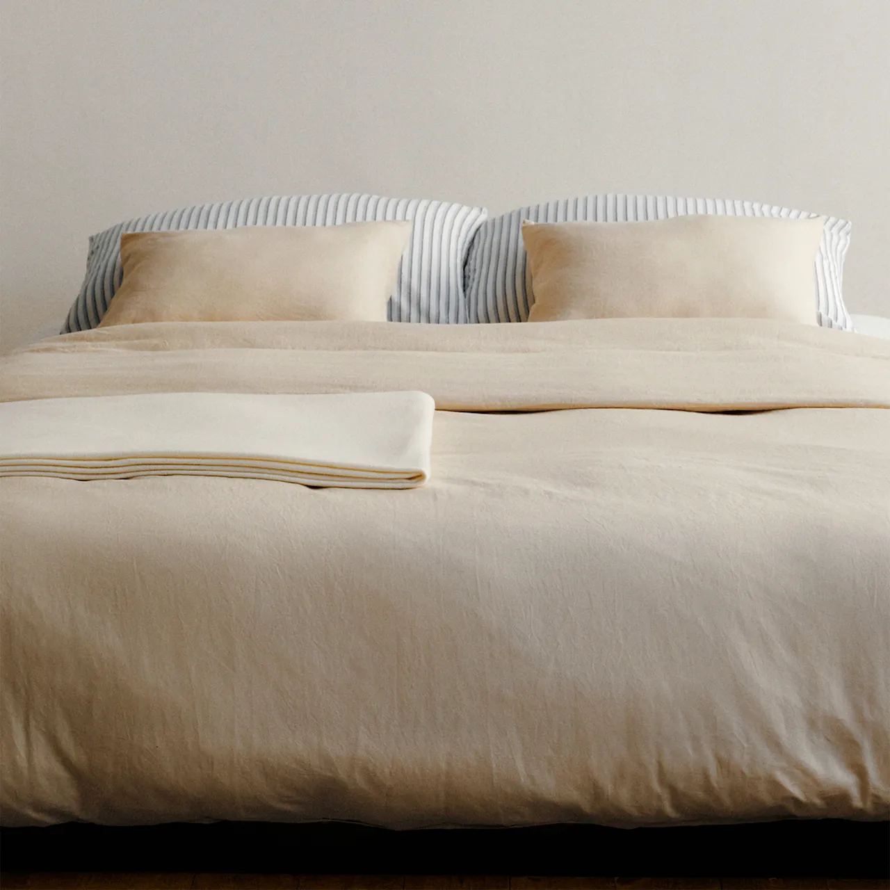 Linen Blend Pale Sand sengesett