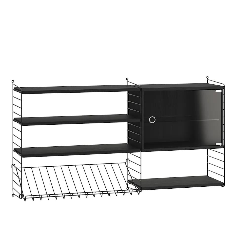 Stue hyllesystem S svart/svart