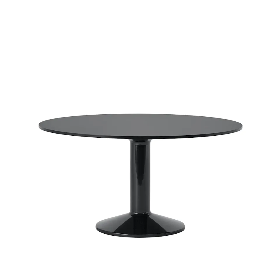 Midst dining table 140 cm black linoleum, black