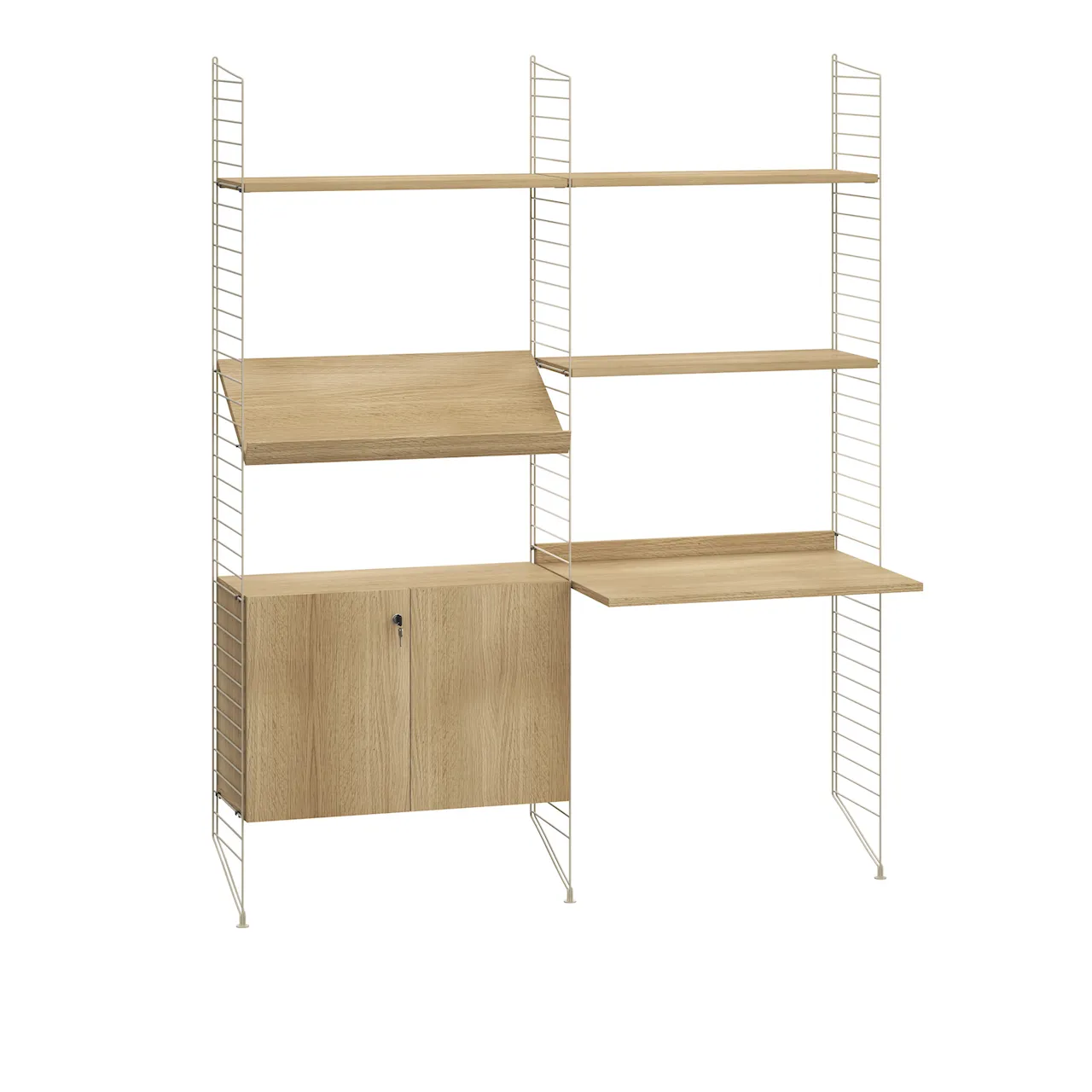 Kontor hyllsystem I vit/vit