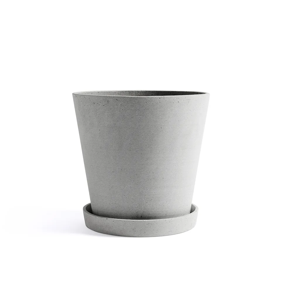 Flowerpot potte & fat Grey