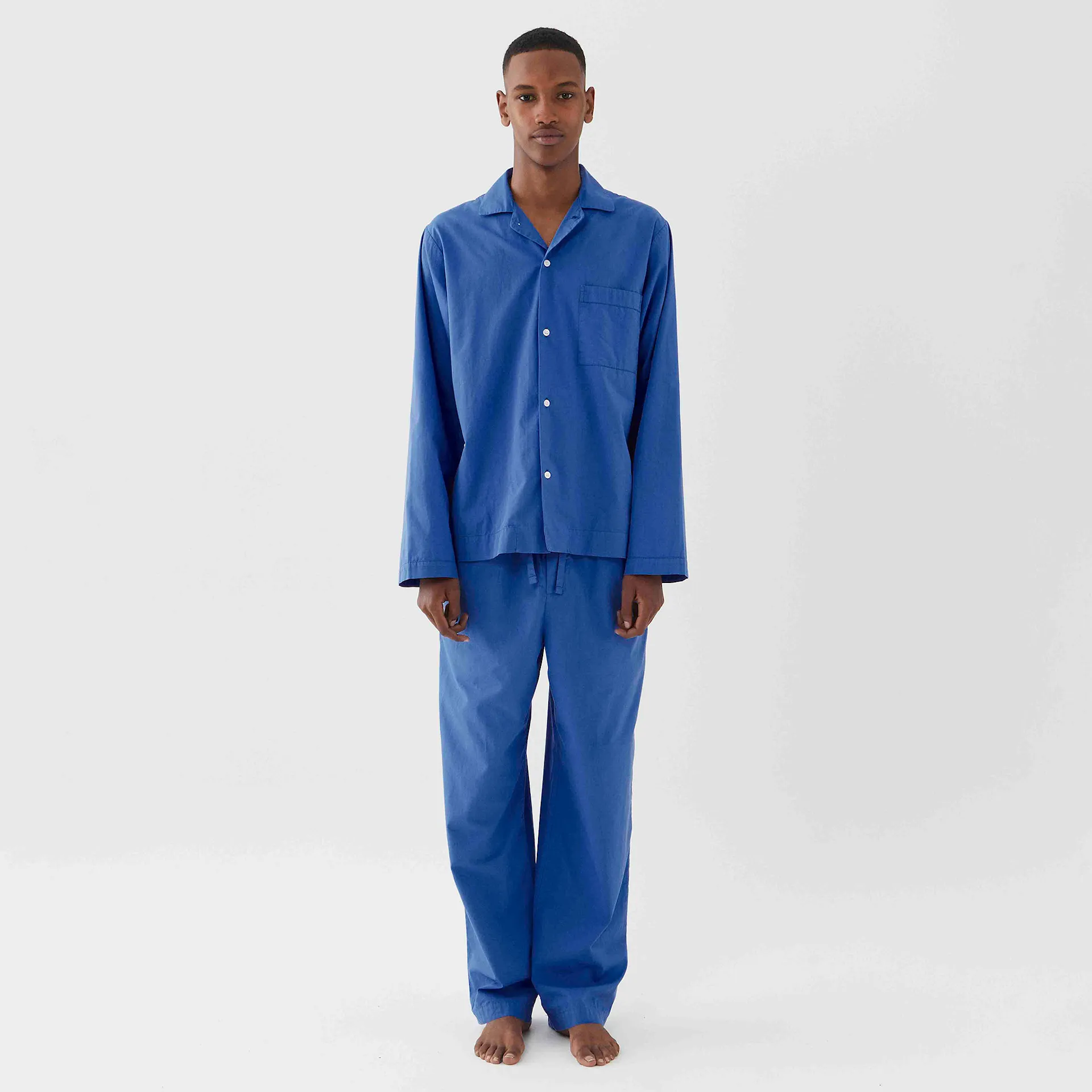 Poplin Sleepwear Pants Royal Blue - TEKLA - NO GA