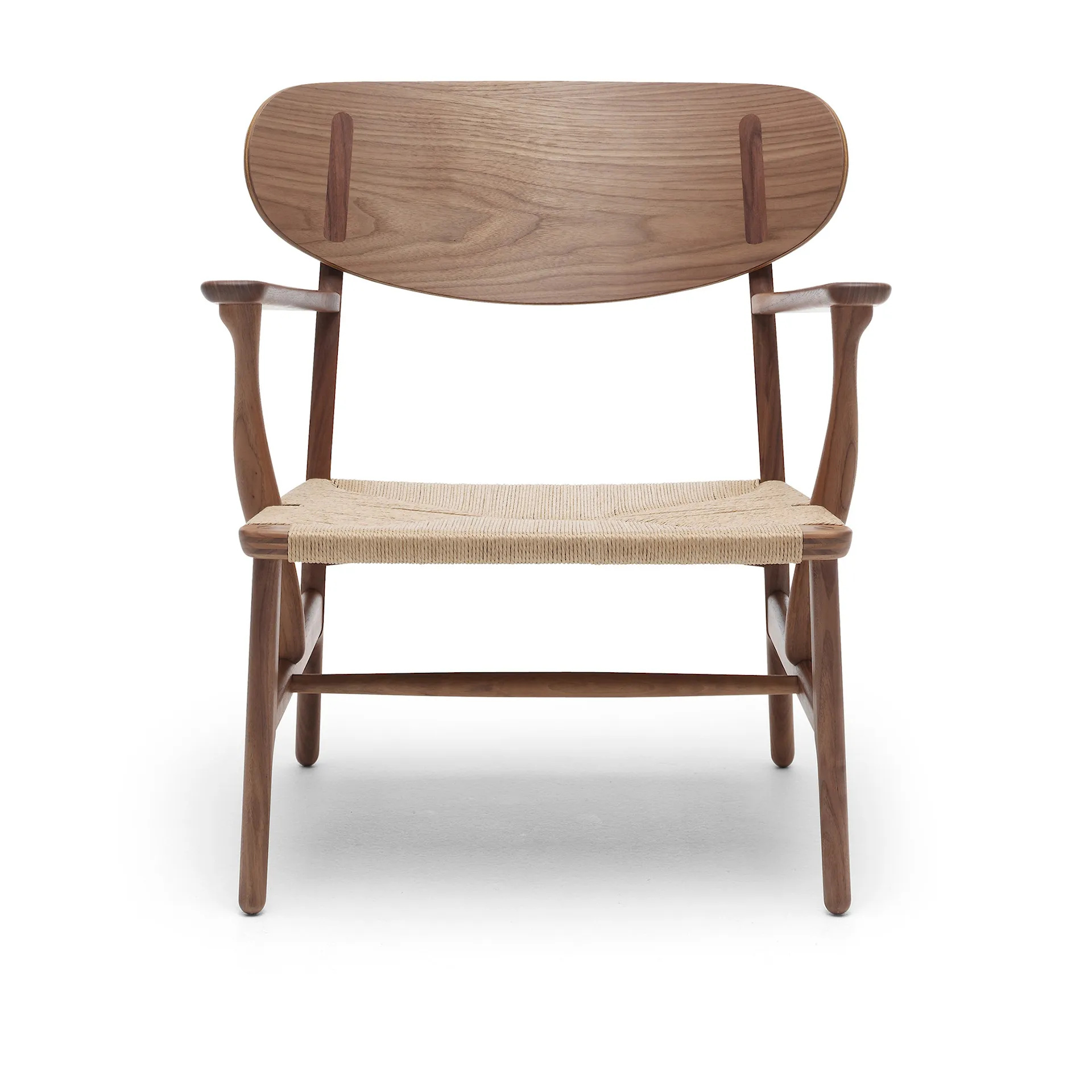 CH22 - Flettet papirsnor i valnøtt/naturell - Carl Hansen - Hans J. Wegner - NO GA