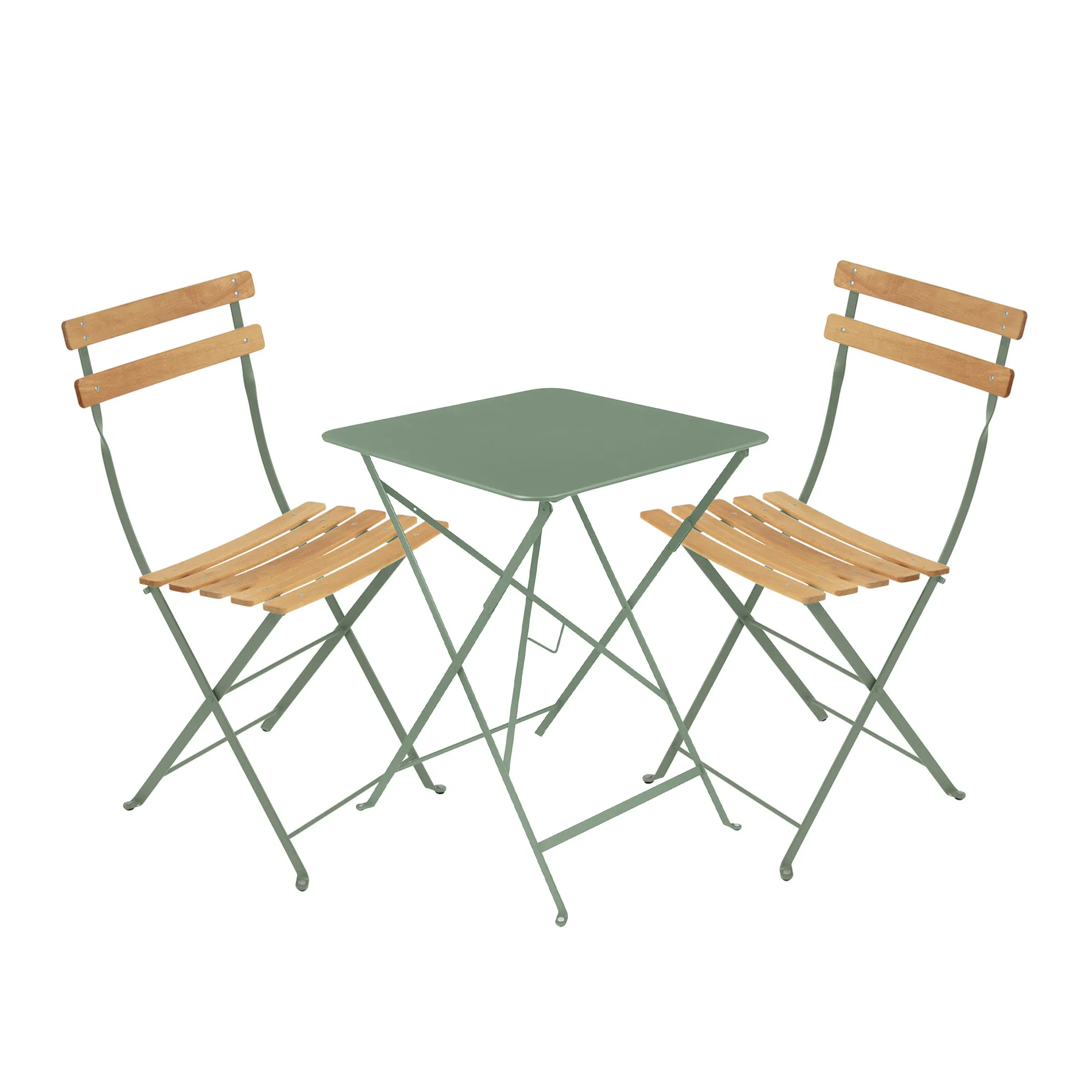Bistro spisegruppe bord 57cm & 2 tre stoler - 1