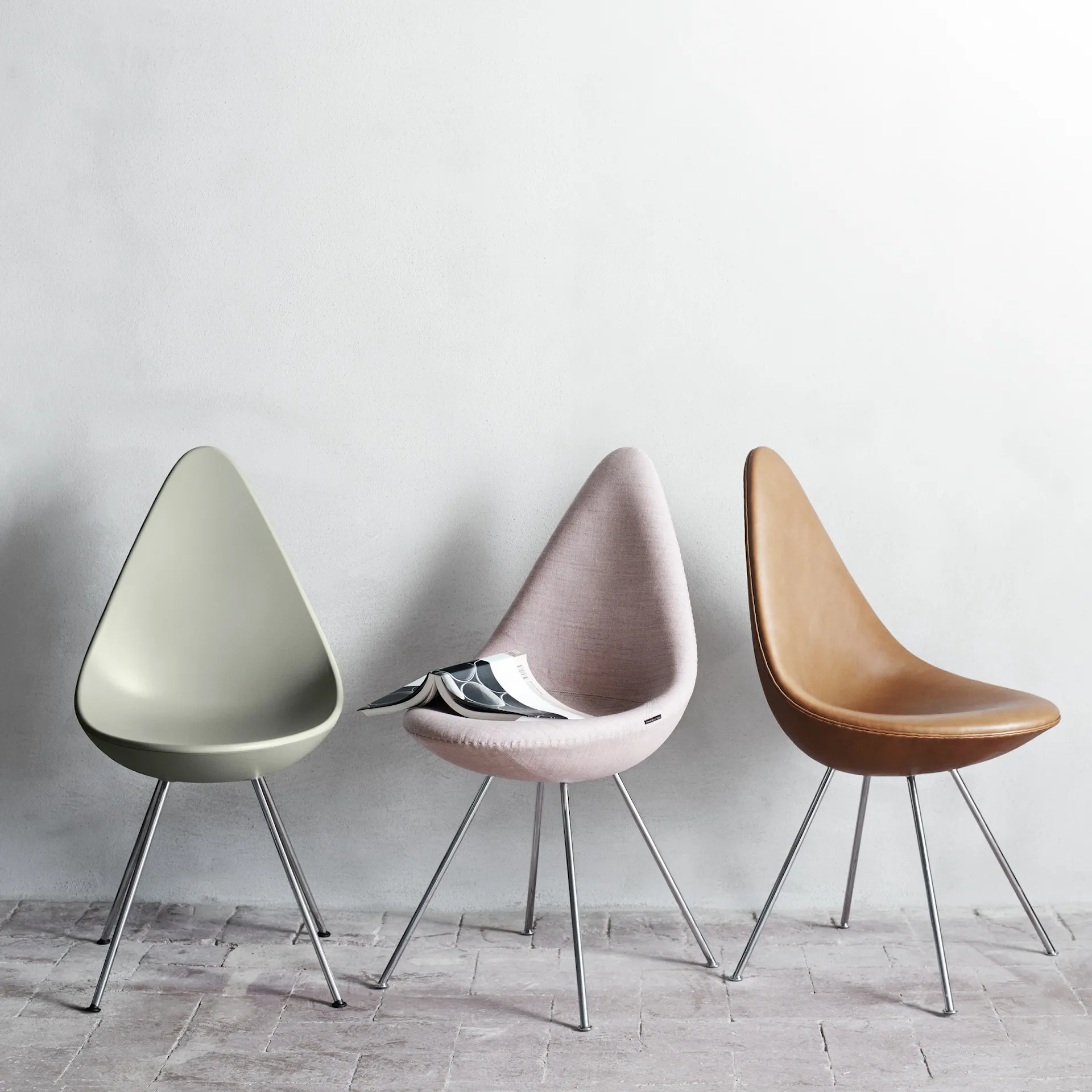 3110 Droppen - Helpolstret stol - Fritz Hansen - Arne Jacobsen - NO GA