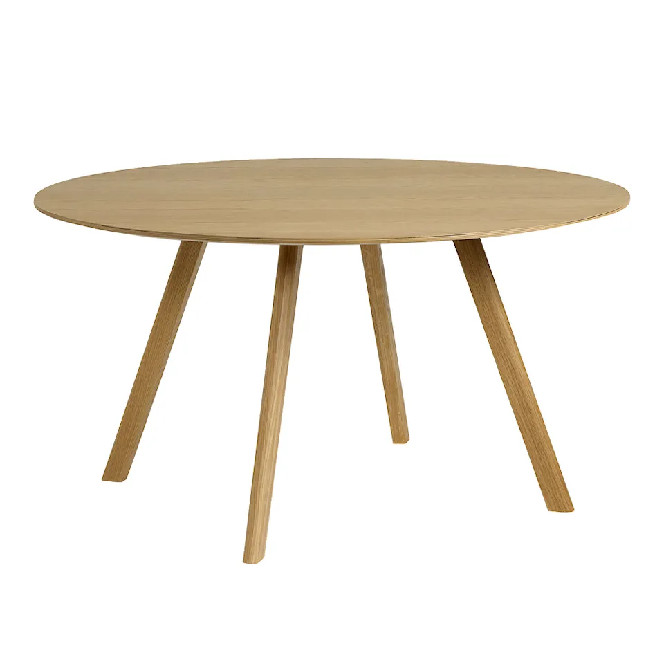 CPH25 2.0 Table Lacquered Oak Frame Ø140 X H74  Lacquered Oak Veneer Tabletop Lacquered Edge