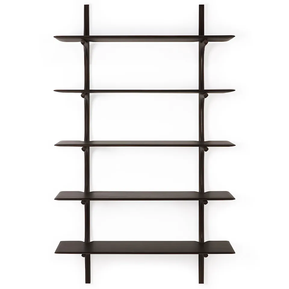 PI Wall Shelf Mahogany Dark Brown