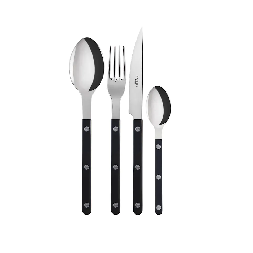 4 Pieces (1-2-3-4) Bistrot Solid - Black, Färg: Black