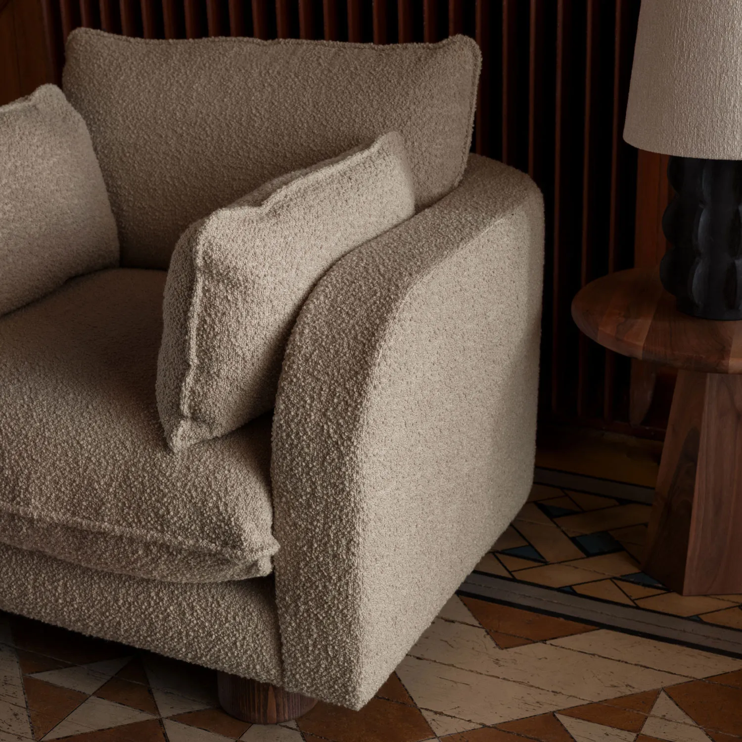 Miles bouclé lenestol beige - 3