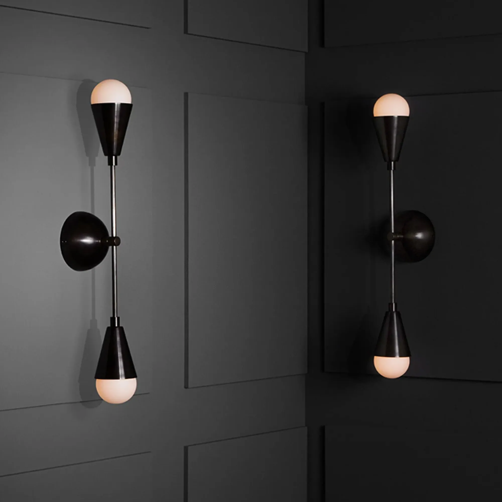Triad : 2 Sconce - Blackened Brass - 2