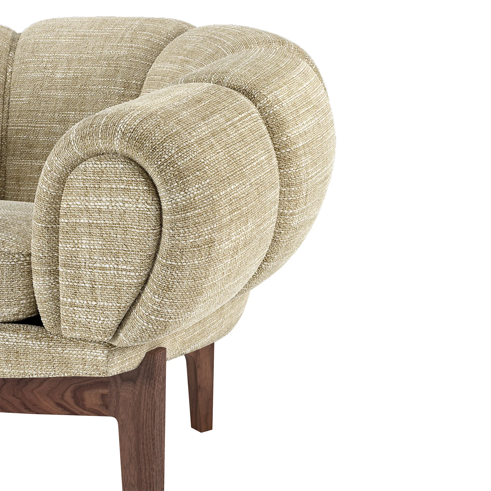 Croissant 3-seters sofa valnøtt - 4