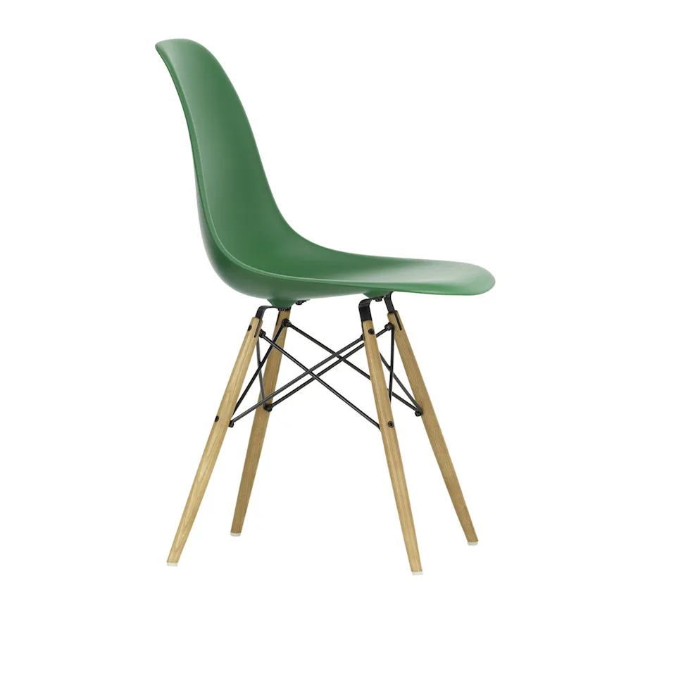 Eames RE Plastic Chair DSW 17 Emerald, Ash Honey Tone