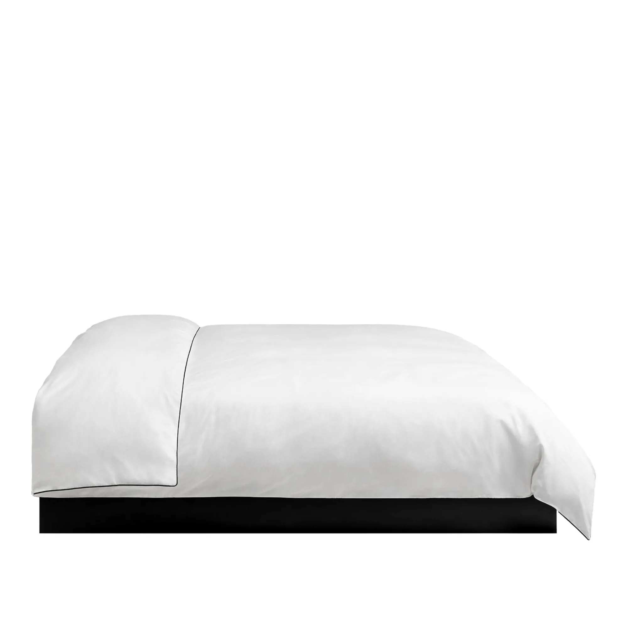 Percale Crisp White/Black dynetrekk - 1