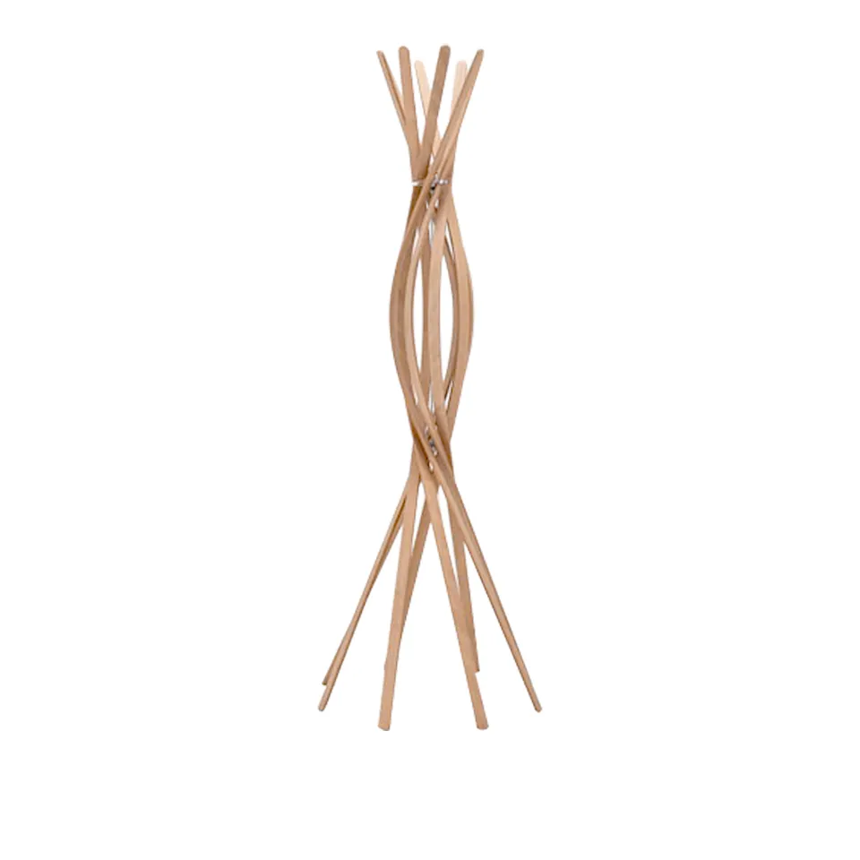 Twist Coat Stand D60X165H Natural Beech