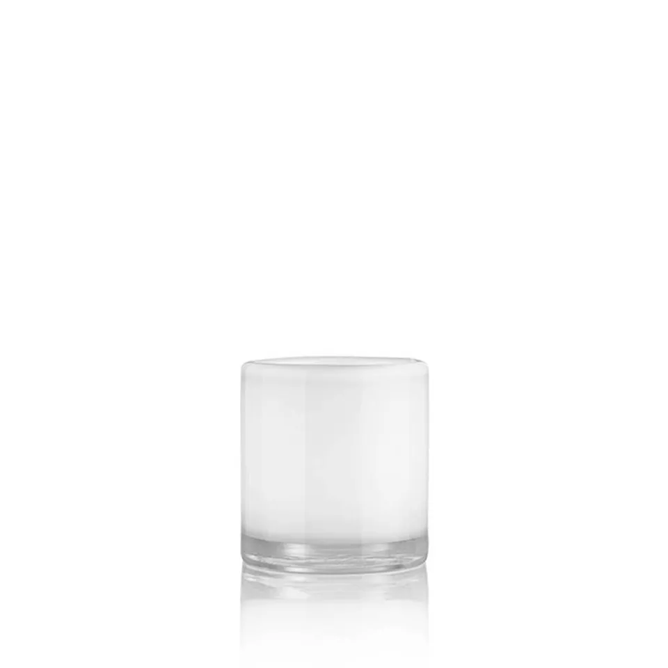 Hurricane White Candle Holder