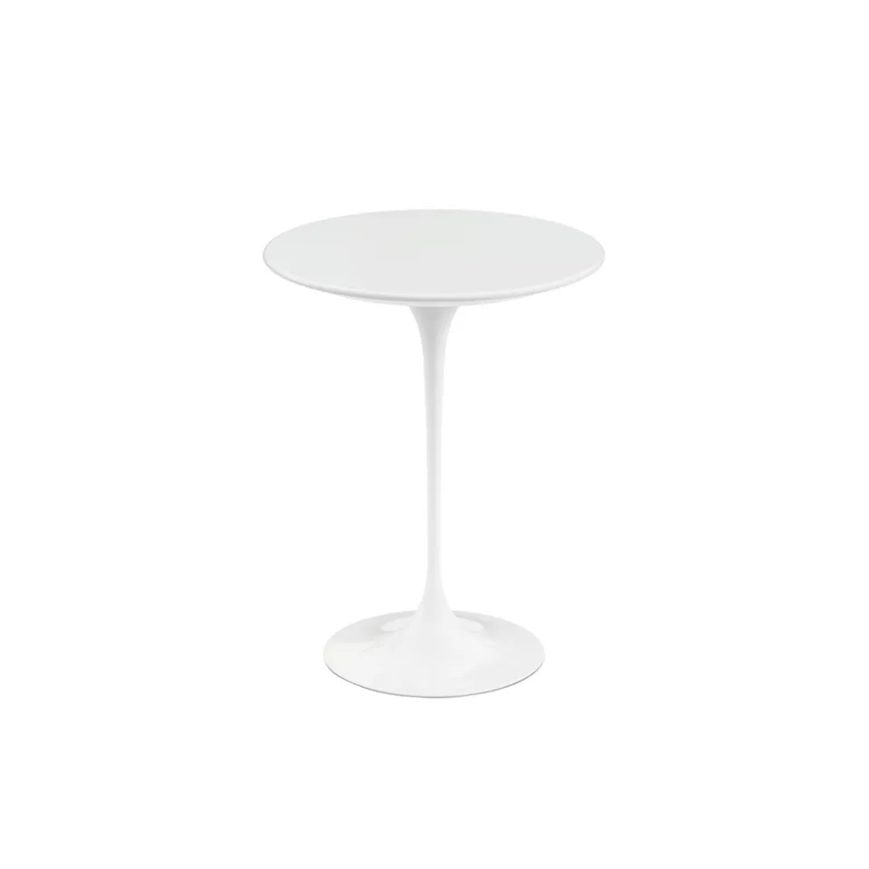 Saarinen Round sidebord Ø 41 cm White
