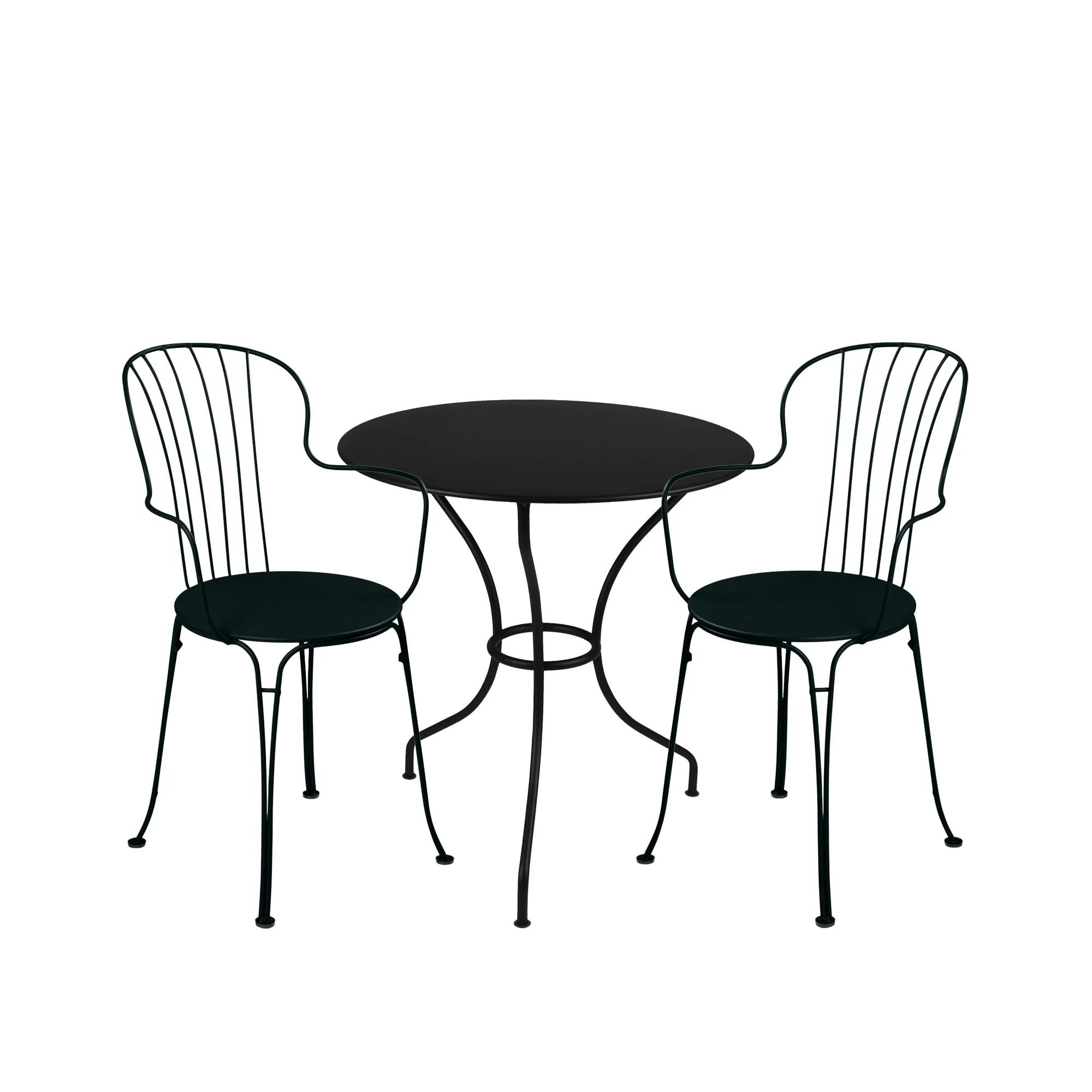 Opéra+ spisegruppe pidestallbord Ø67cm & 2 karmstoler - 1