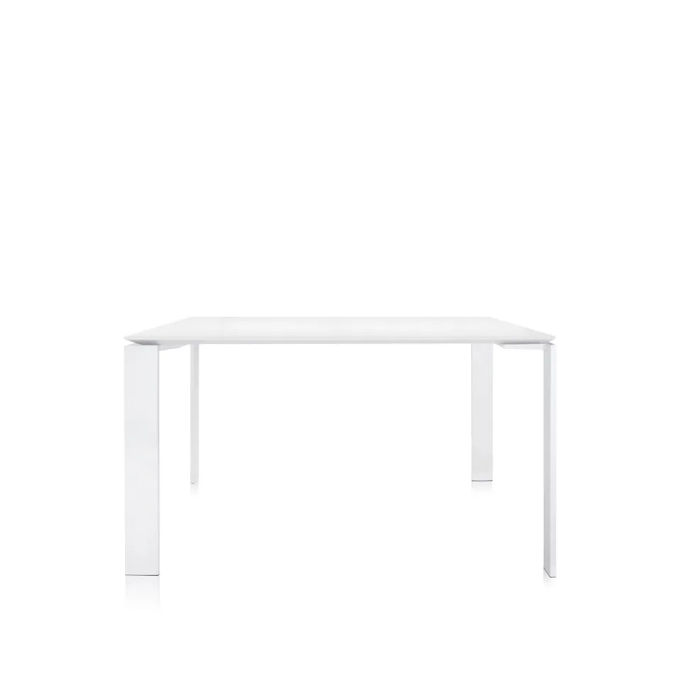 Four Table 4525 128x128, White/White, Scratch-Proof Laminate