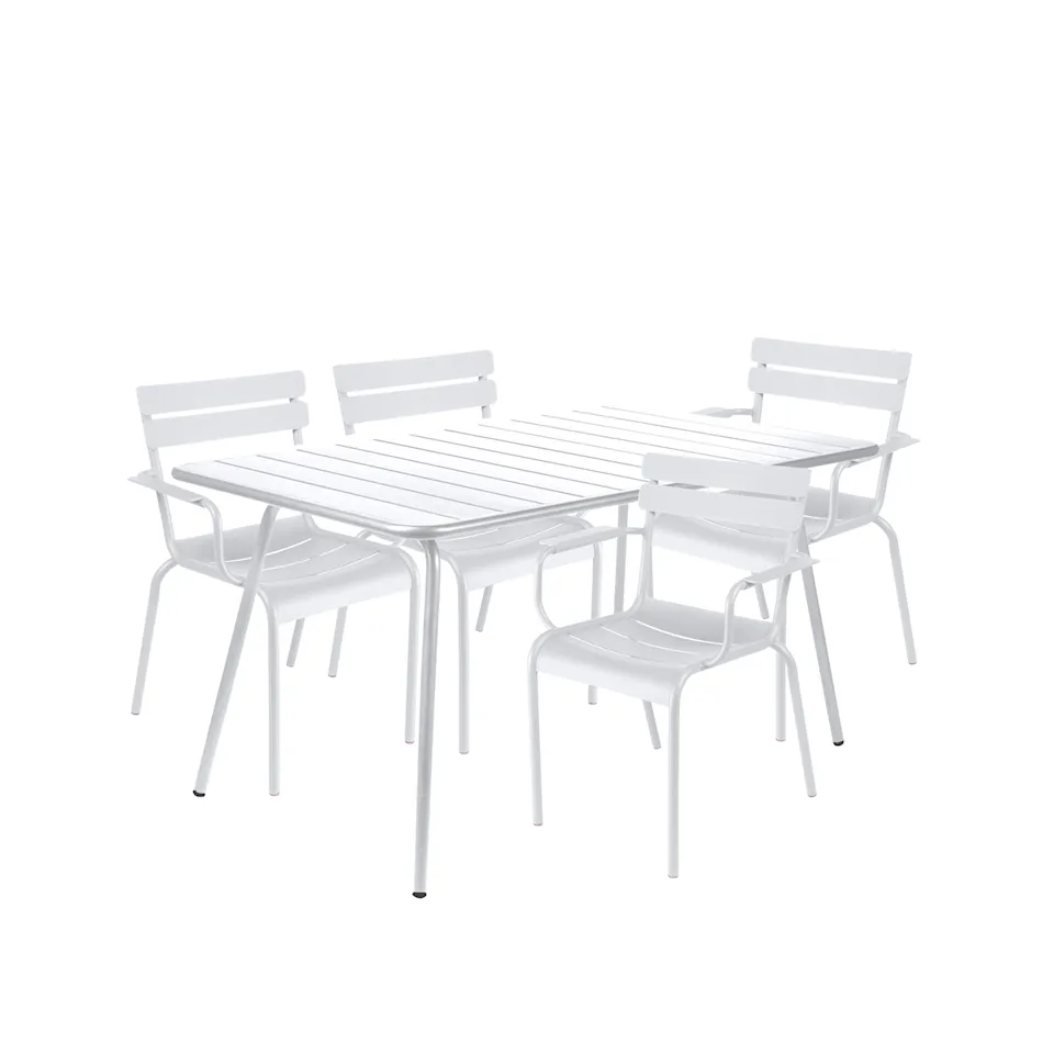 Luxembourg spisegruppe bord & 4 karmstoler