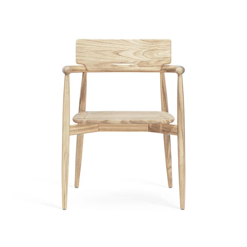 E008 Embrace Outdoor Series Chair, Ubehandlet teak