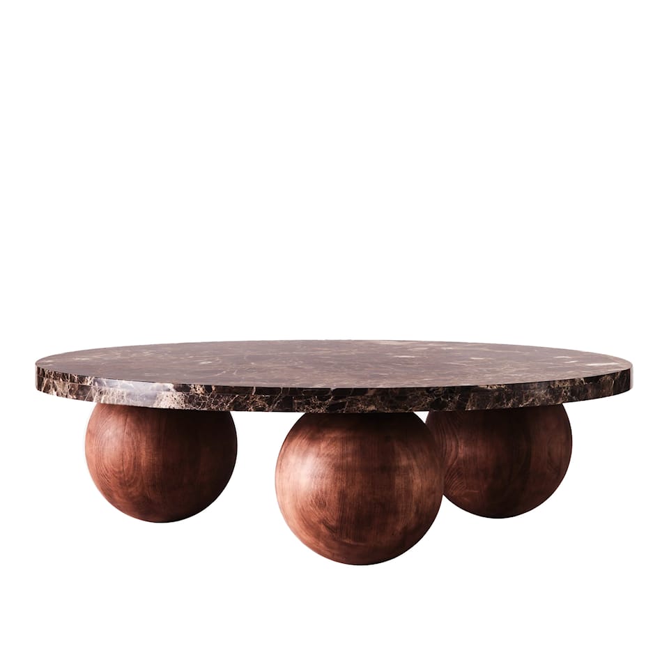 Sphere Sofa Table Round Dark Emprador