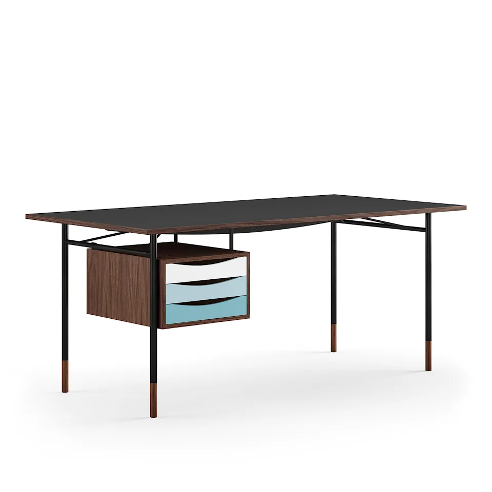 Nyhavn skrivebord 190 cm Cold med skuffer