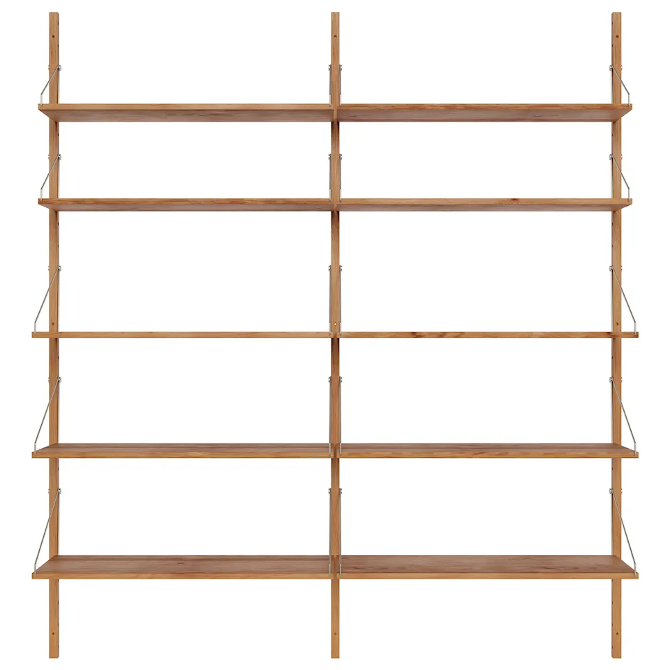Shelf Library Double Section hyllesystem 185/80