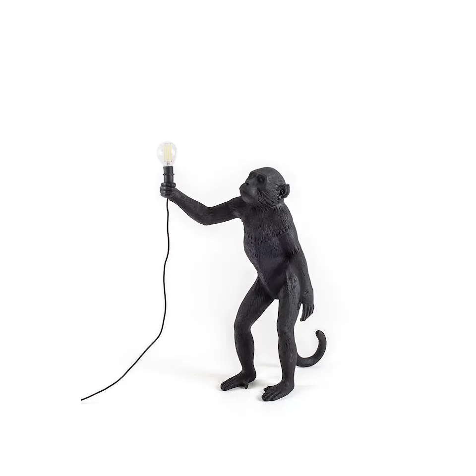 Monkey Lamp Outdoor Standing Black