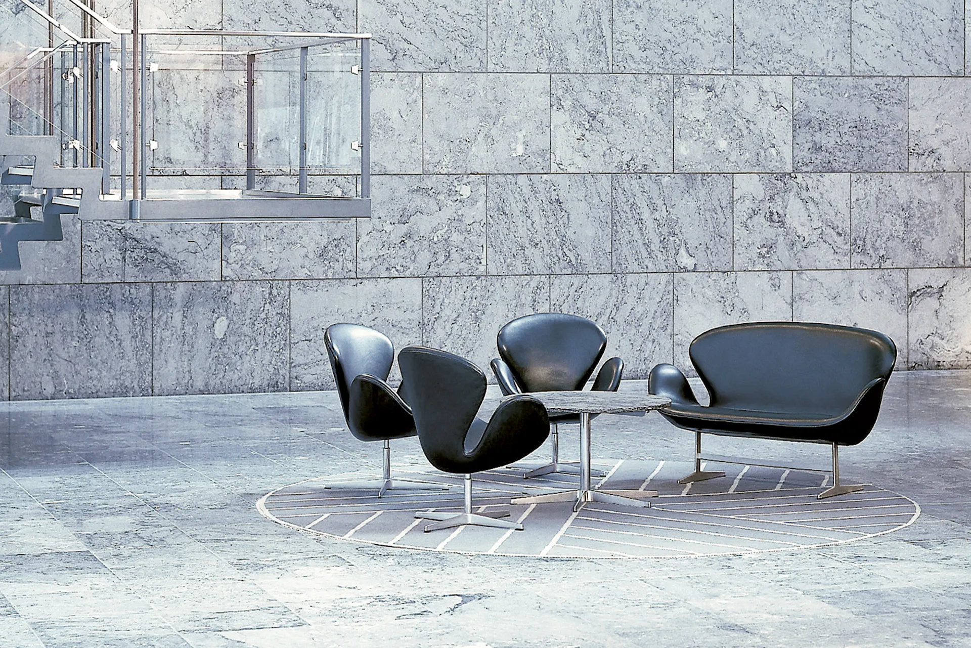 Svane 2-seter - Fritz Hansen - Arne Jacobsen - NO GA