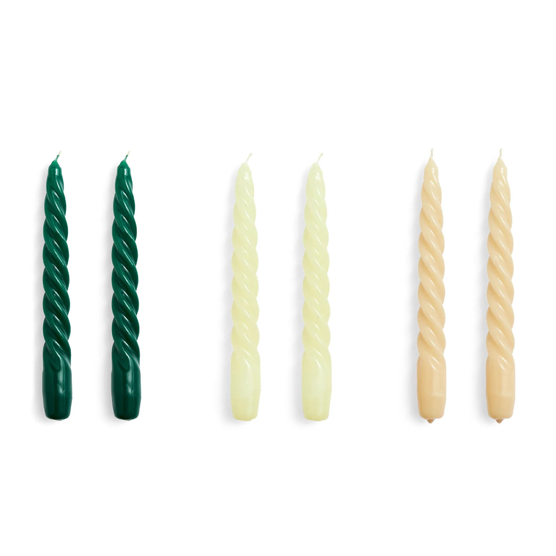 Candle Twist Set of 6 - Green/Light Blue/Light Grey - HAY - NO GA