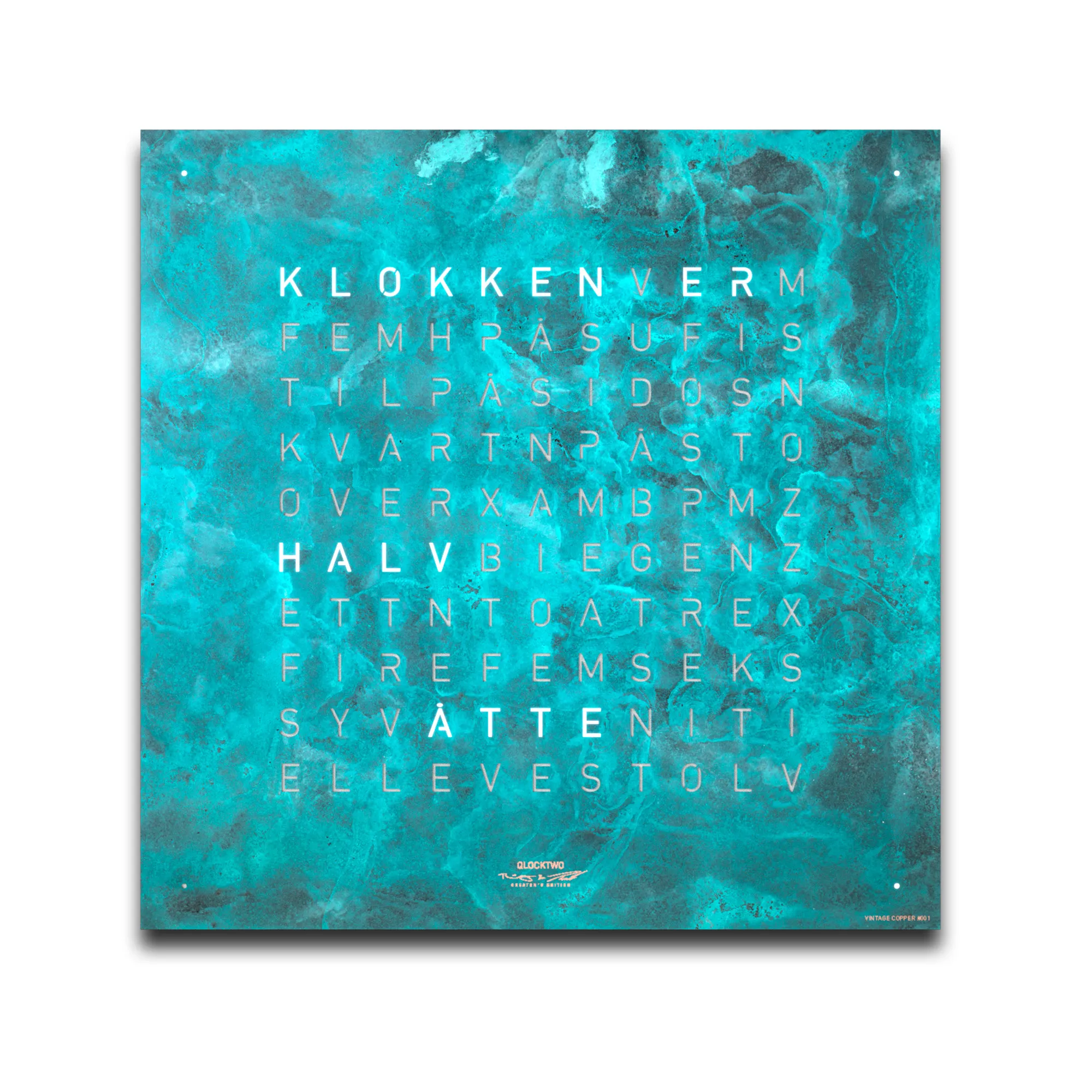 Qlocktwo Earth 45 Creator's Edition – Vintage Copper - 1