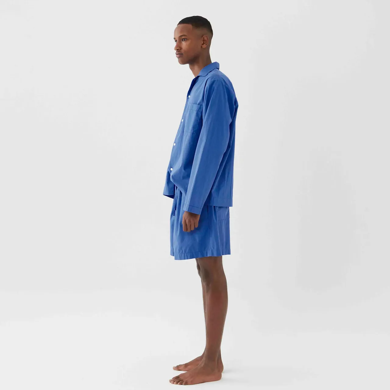 Poplin Pyjamas Shorts Royal Blue