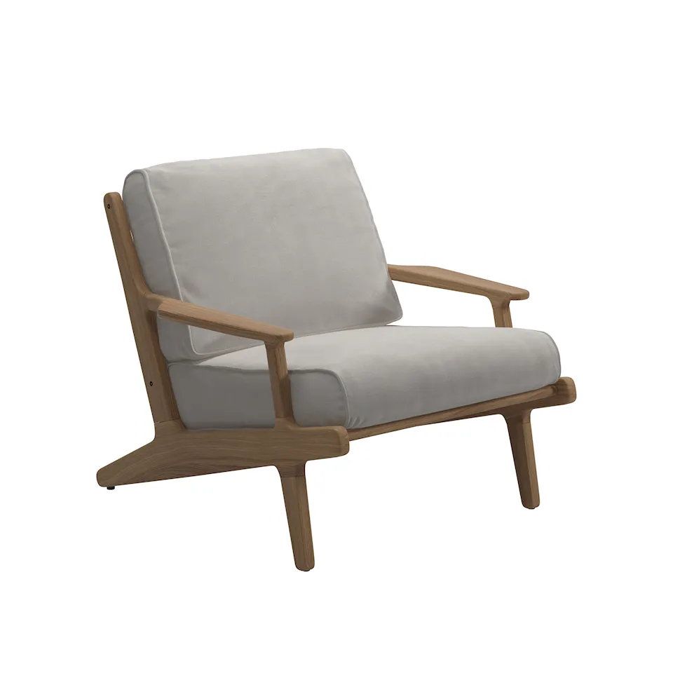 Bay Lounge Chair, Anthracite Sling, Kat.B Blend Linen