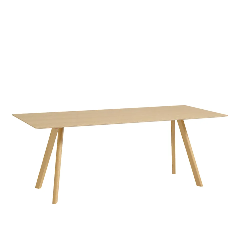 CPH30 2.0 Table Lacquered Oak Frame L200 X W90 X H74 Lacquered Oak Veneer Tabletop Lacquered Edge