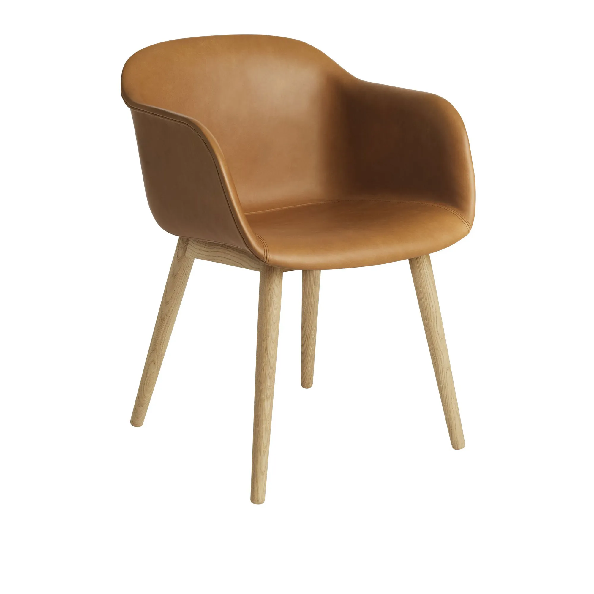 Fiber Armchair - Wood Base - 1