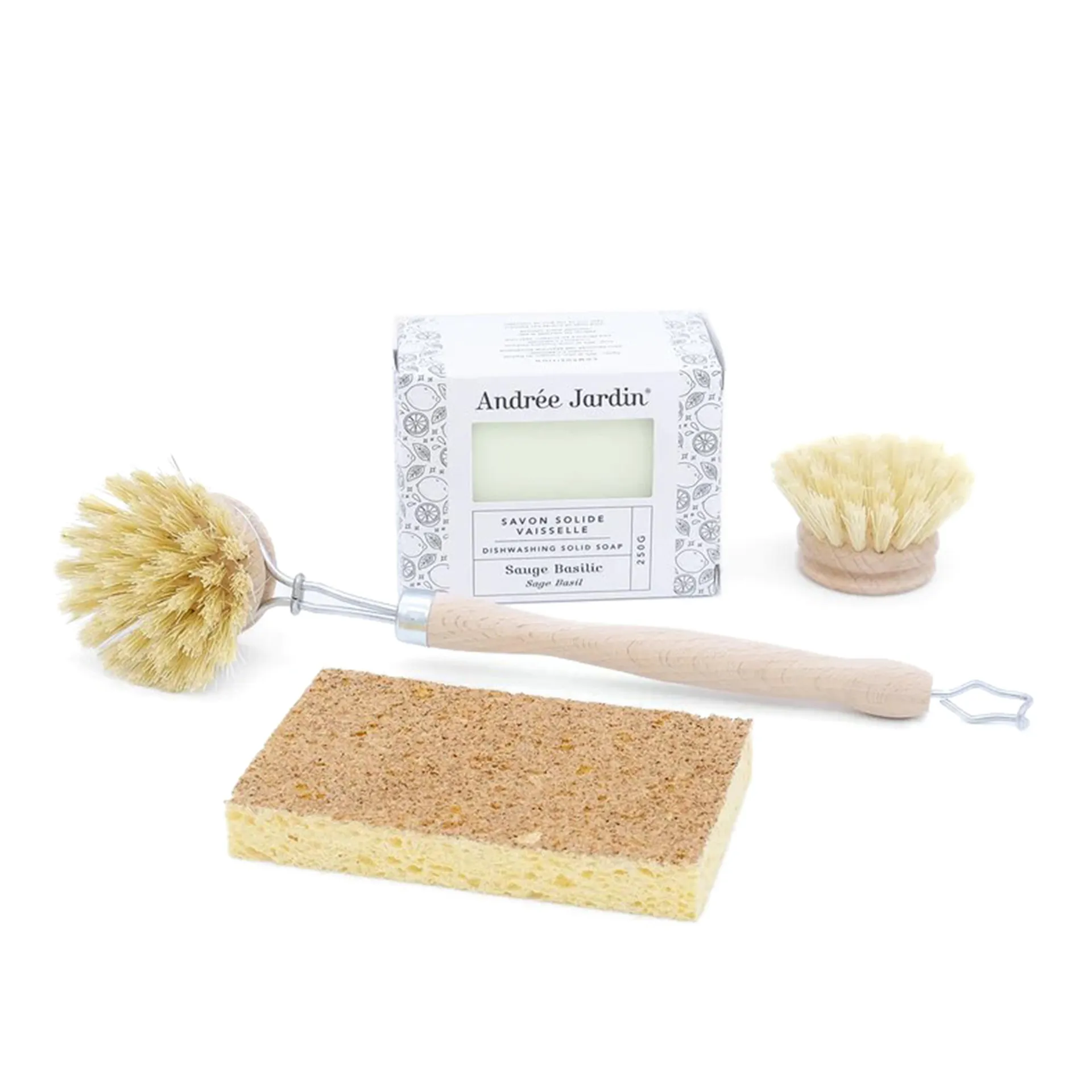 Natural Dishwashing Set Sage/Basil - Andrée Jardin - NO GA