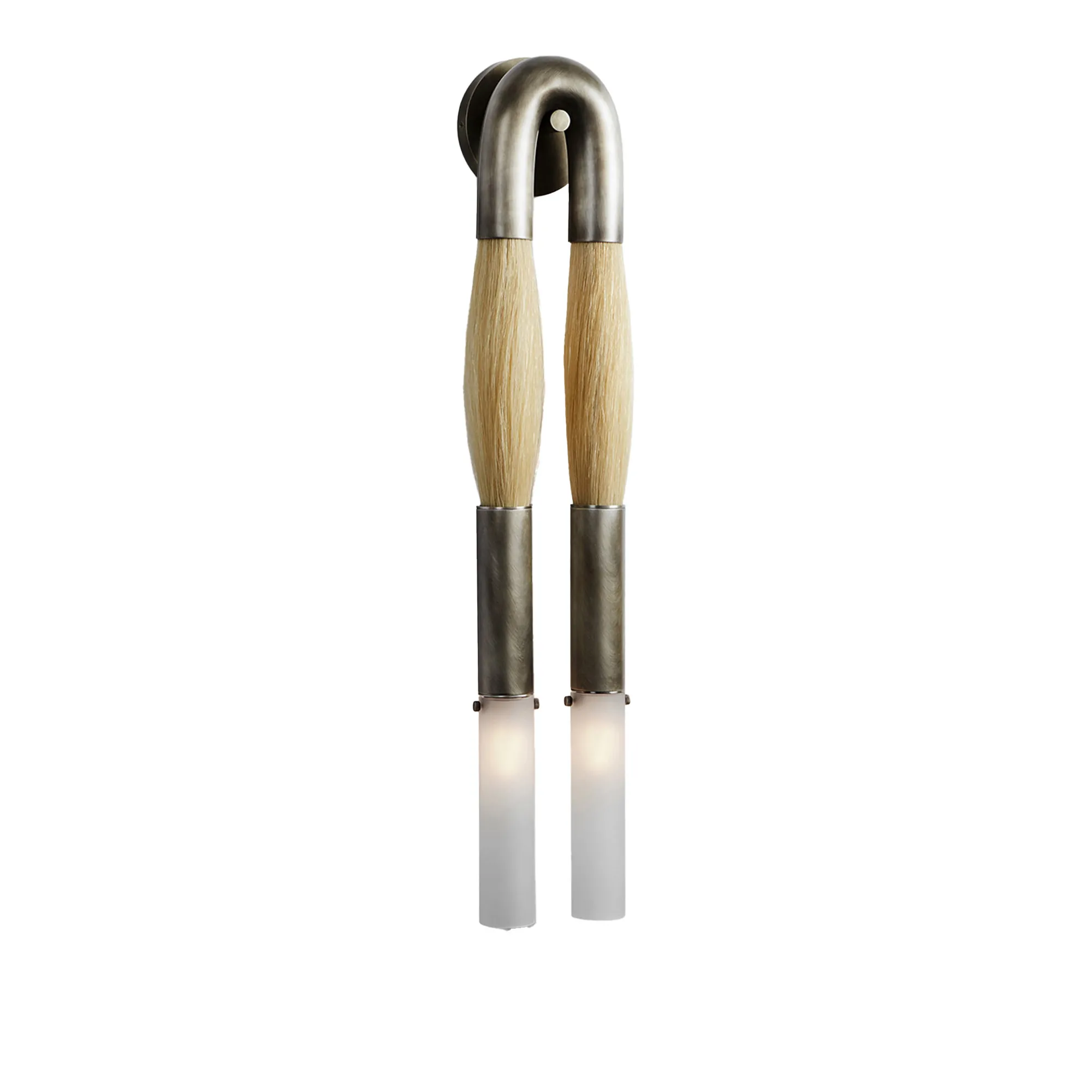 Horsehair : Sconce - Tarnished Silver/Palomino - 1