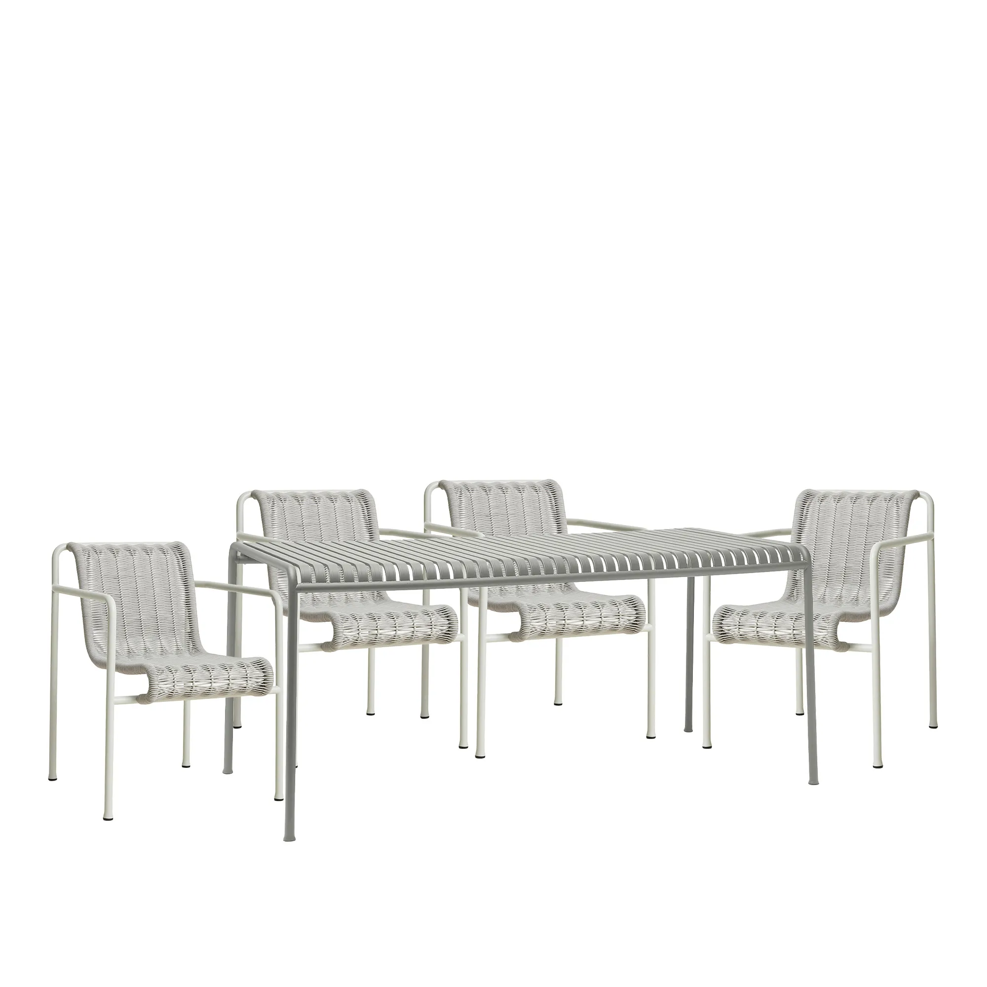 Palissade cord spisegruppe med matbord & 4 karmstoler - 1