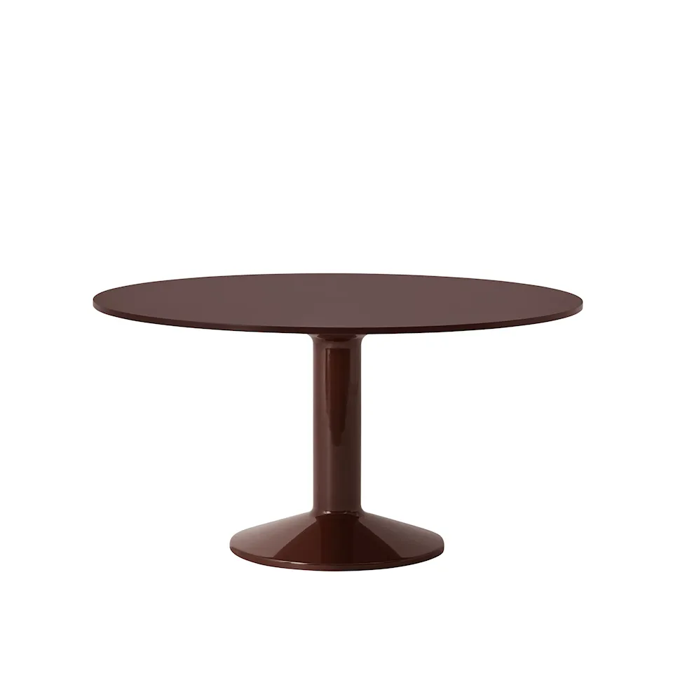 Midst dining table 140 cm dark red linoleum, dark red