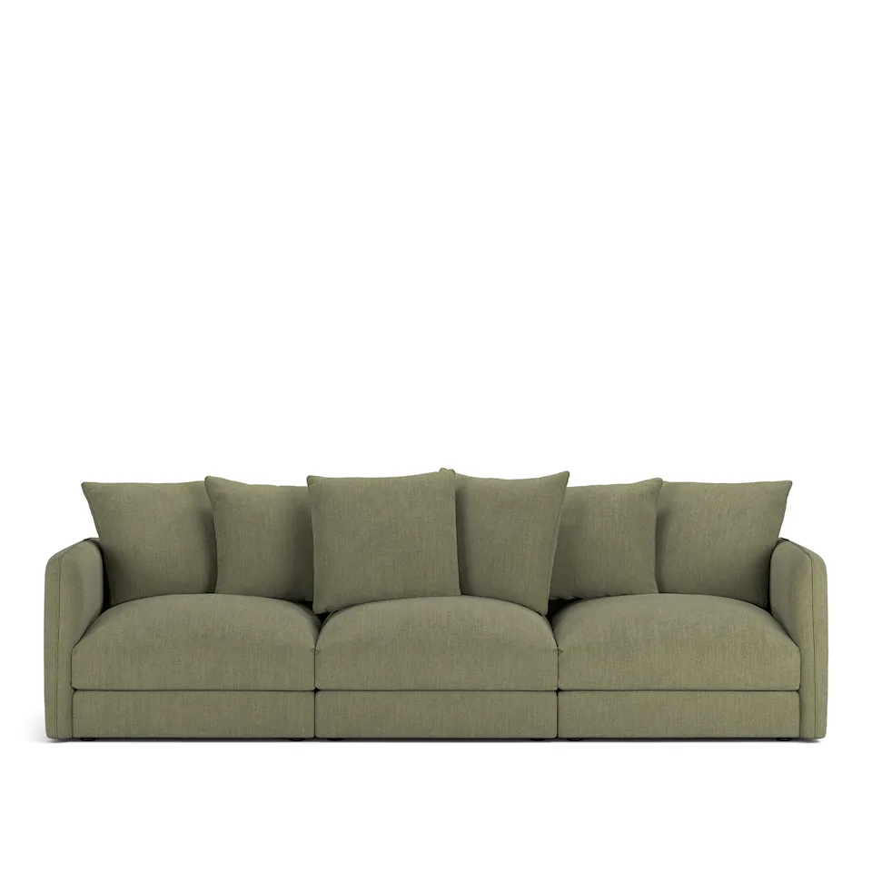 Pavarotti 3-Seater Shadow Green Fixed Upholstery