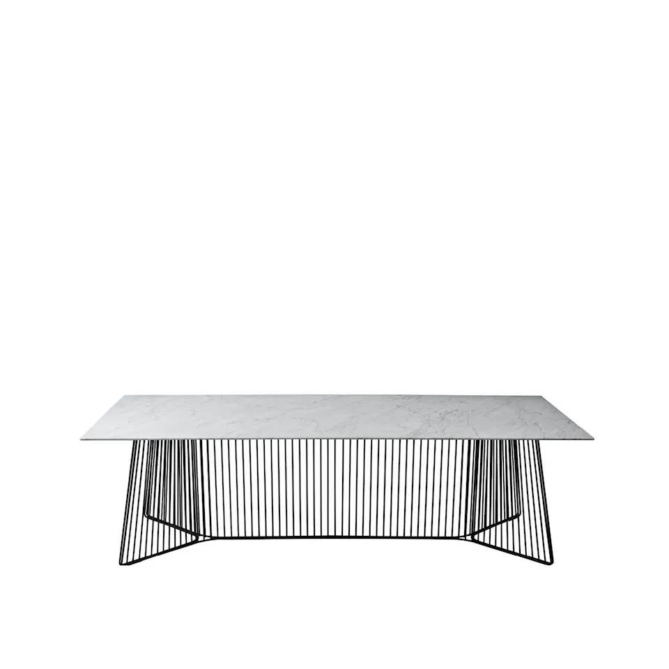 Anapo Table 250x105 cm Carrara Marble Top/Black Painted Steel