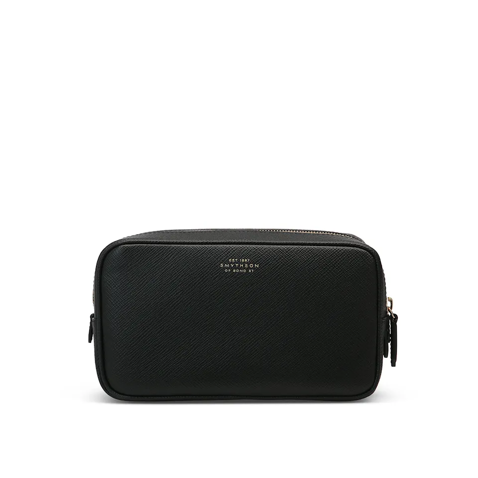 Panama Double Zip Washbag - Black