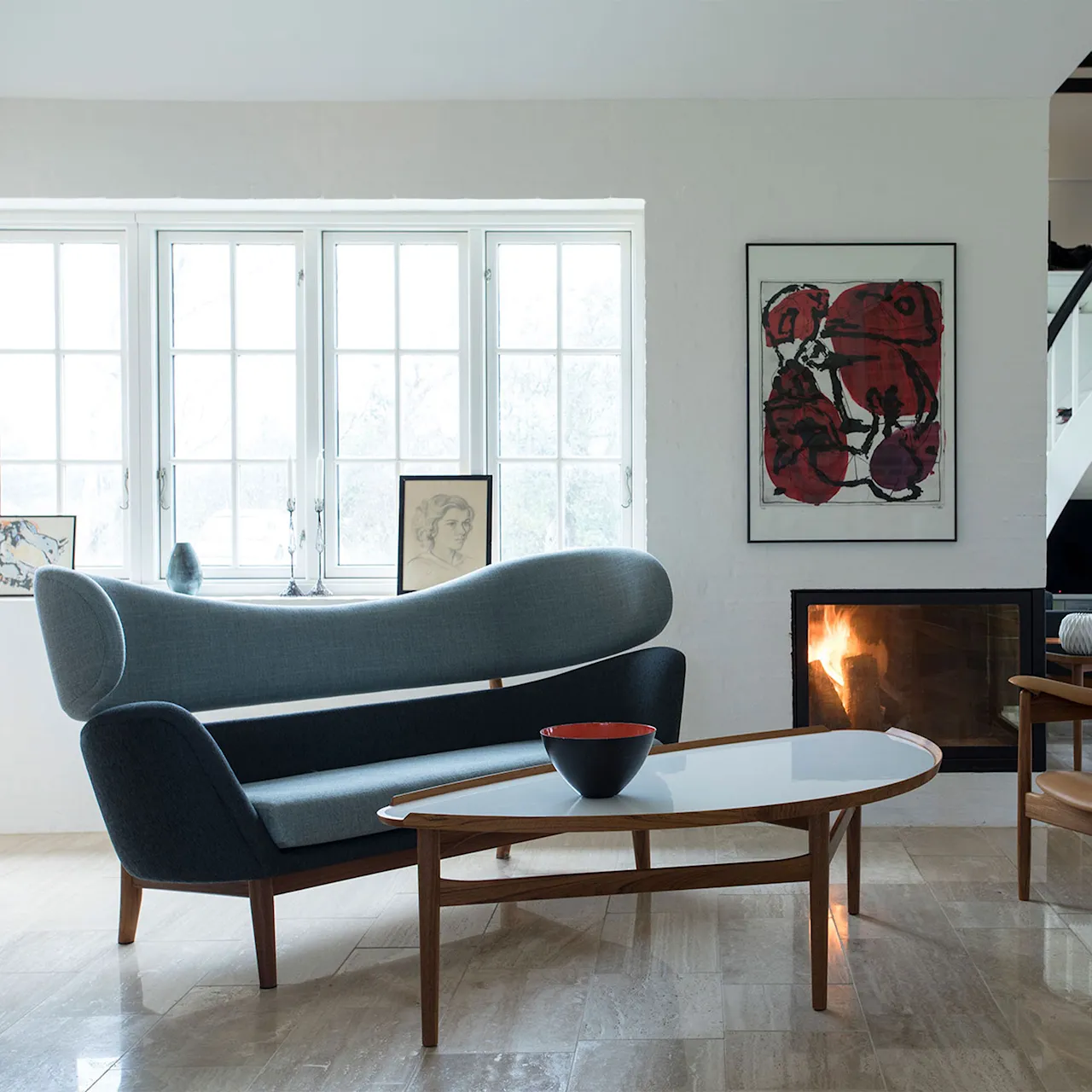 Baker sofa Clear oiled oak