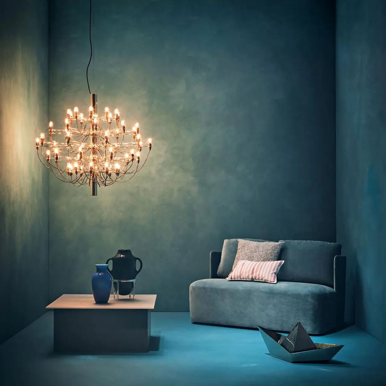 2097/30 Sarfatti LED-lampor, Krom
