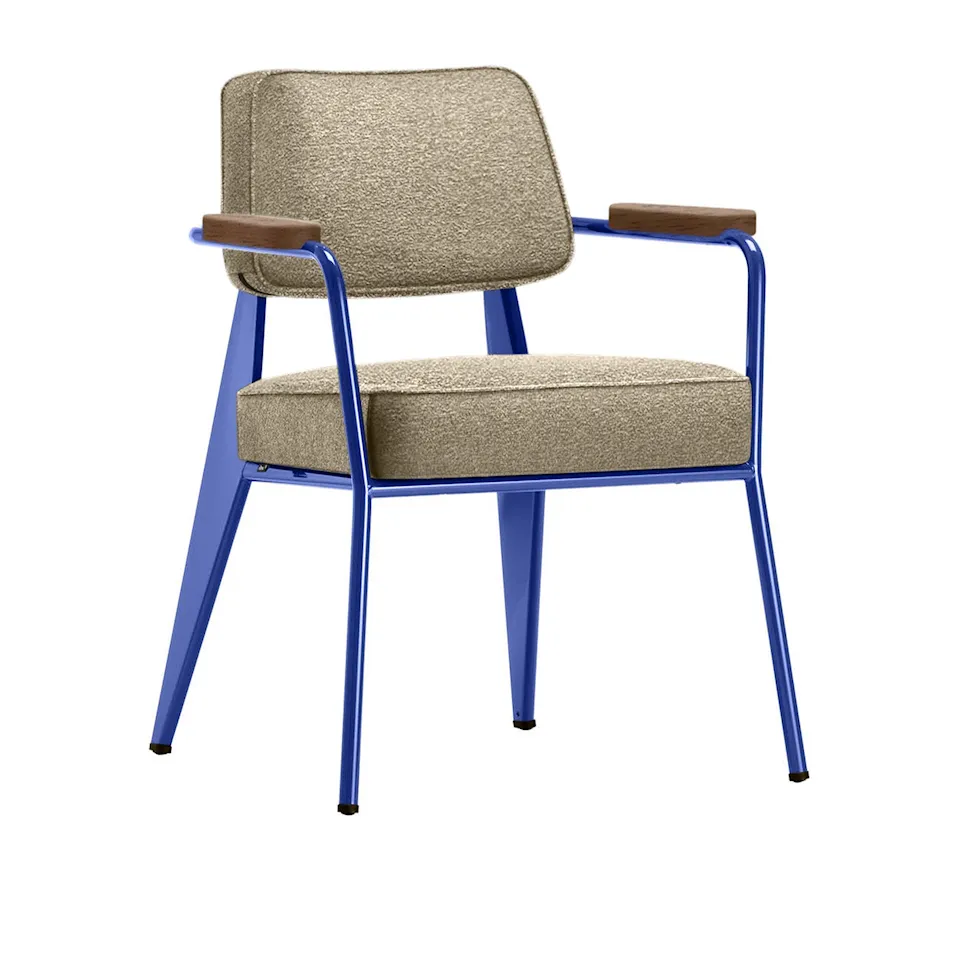 Fauteuil Direction lenestol Prouvé Bleu Marcoule