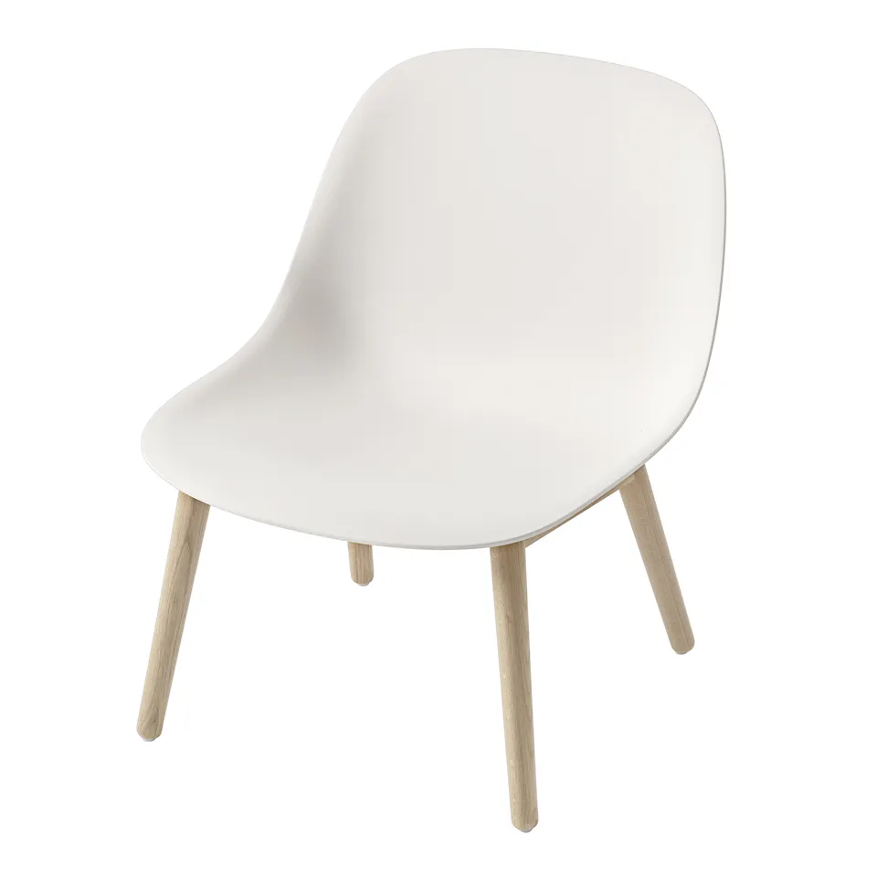 Fiber Lounge Chair Wood Base