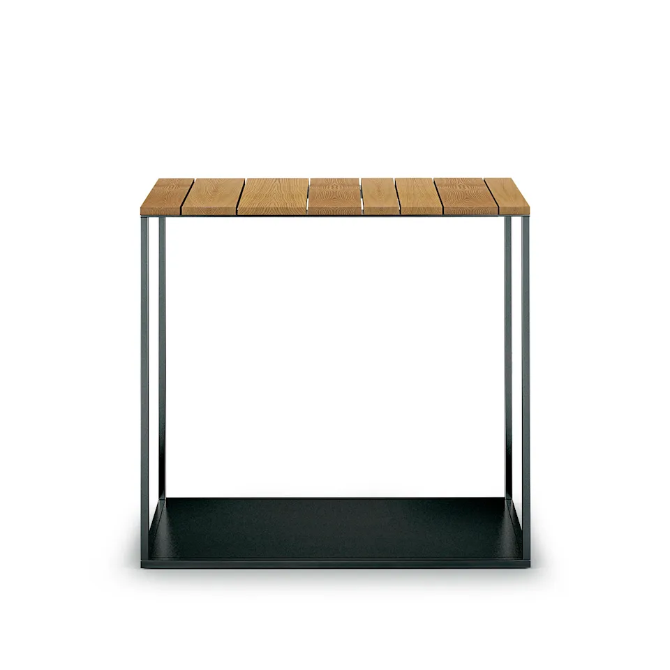 York Sidetable Frame, Anthracite, Teak Top