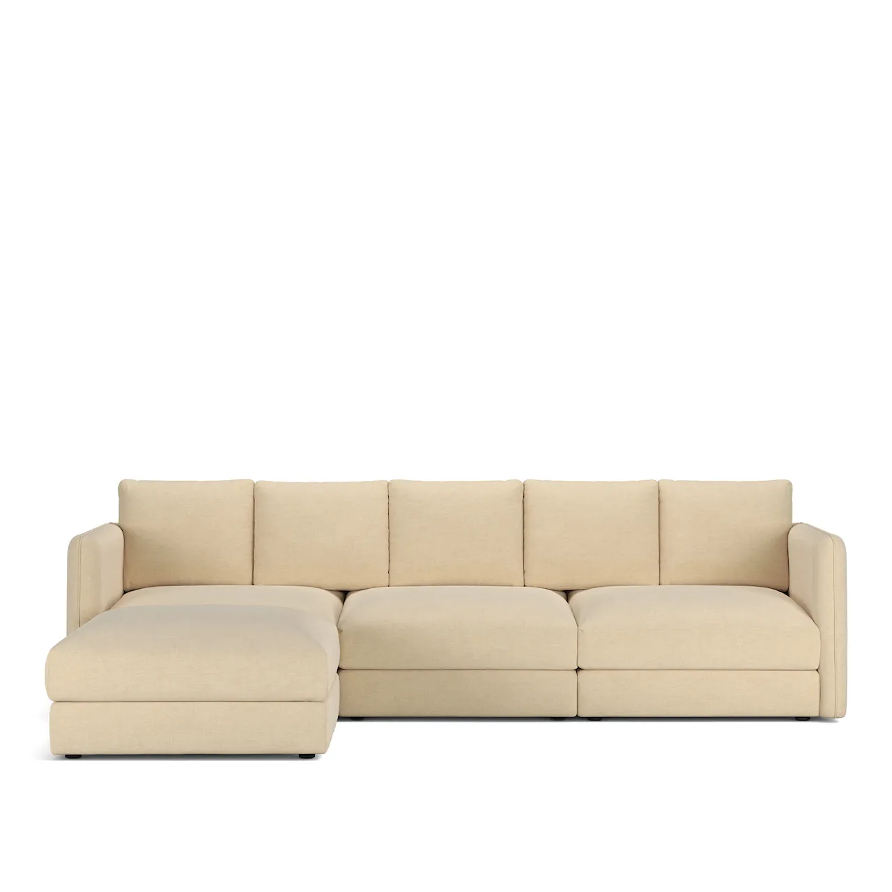 Pavarotti 3-Seater + Footstool, Removable Cover, Cushion Variant 02, Lucinasco 03