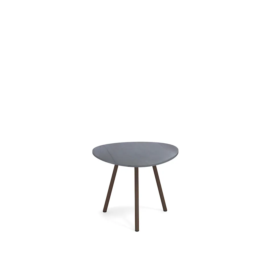 Terramare Small Coffee Table, Frame: Indian Brown, Top: Porcelain Stoneware, Basaltina